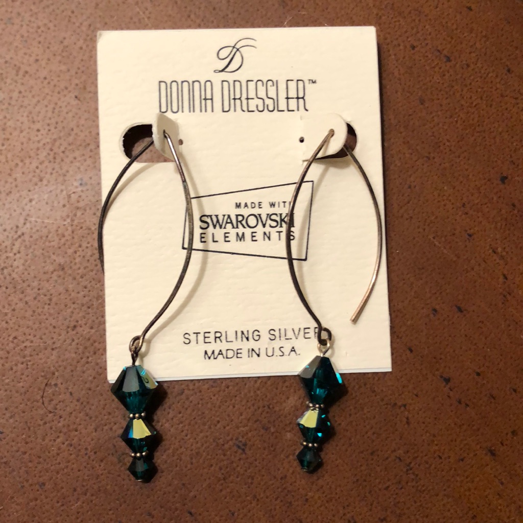 Sterling Silver Earrings With Swarovski Crystals